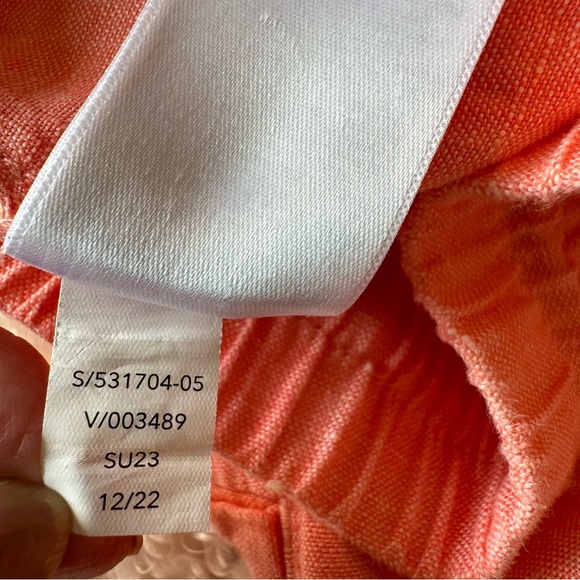 Athleta Retreat Linen Jogger Pant in Sunset Glow Peach 531704 Size 8T Tall NEW - Picture 9 of 11